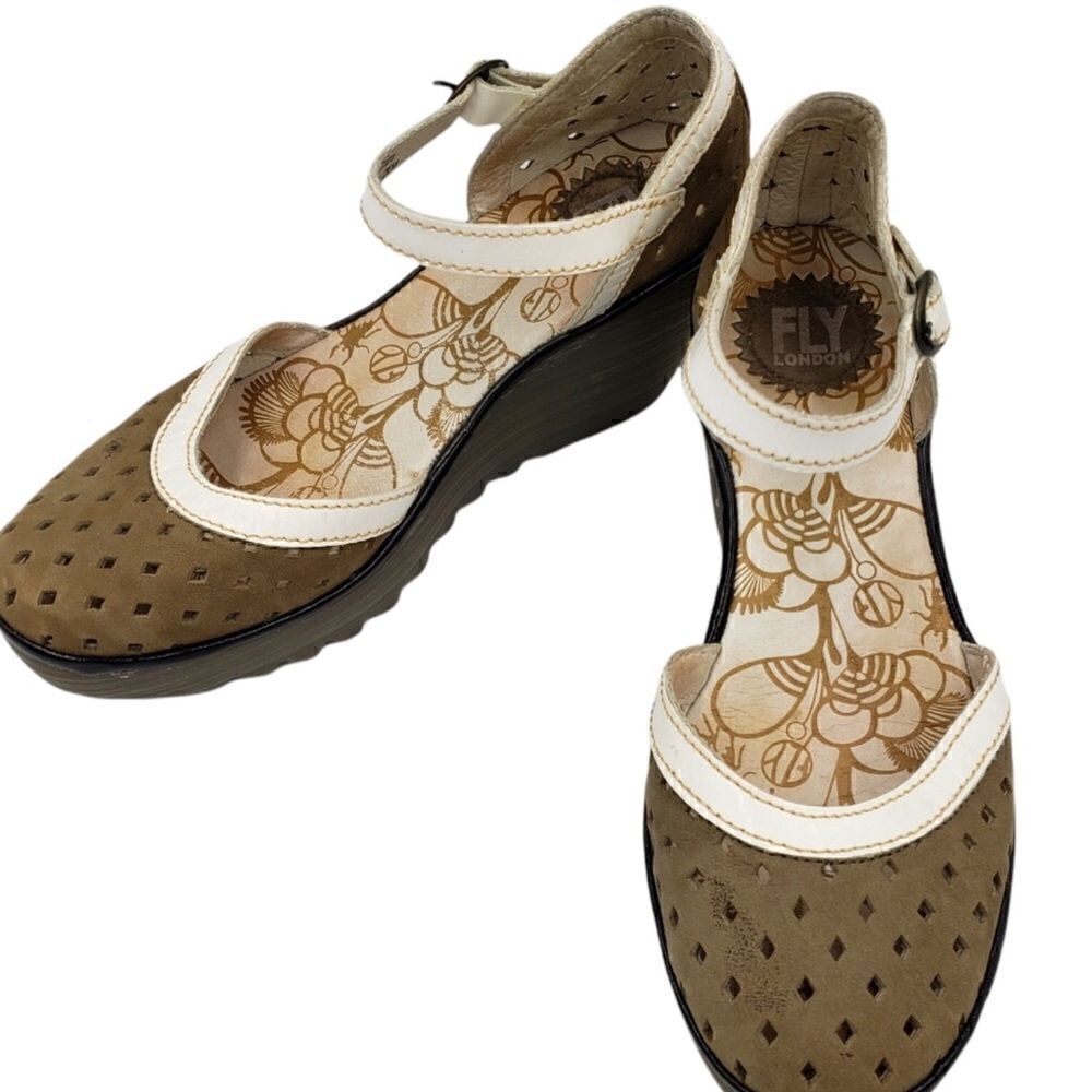 Fly London Wedge Closed Toe Sandal